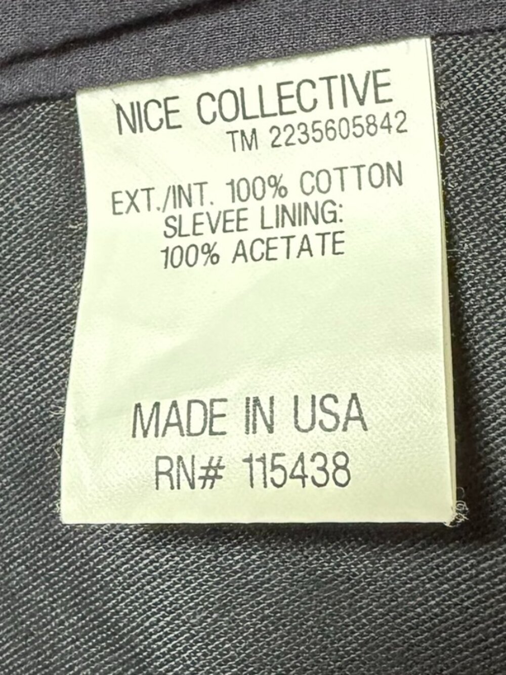 Nice Collective Black Belted Moto Trench Coat Cotton Medium - Picture 15 of 16